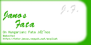 janos fata business card